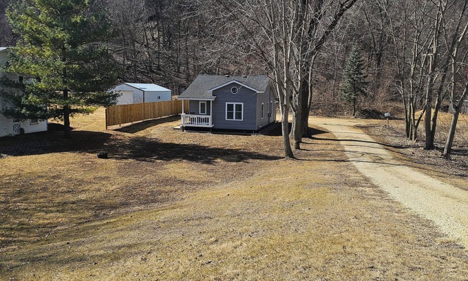 Guttenberg House | Spoonbills Vacation Rental across the road along the Mississippi River