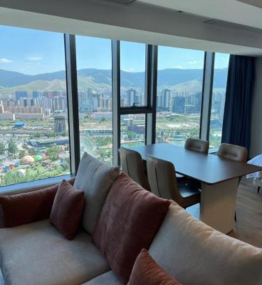 Downtown Ulaanbaatar Apartment | Studio apartment at Peak Vue Residences, Shangri-La Centre, Ulaanbaatar