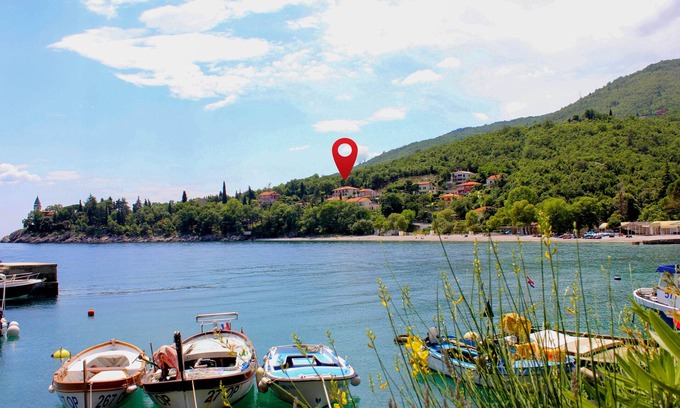 Medveja Apartment | Studio flat with terrace and sea view Medveja, Opatija (AS-7720-a)