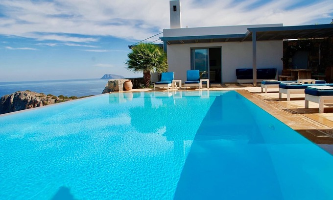 Istron House | Stunning 4 bedroom villa + guest suite, private estate, breathtaking views