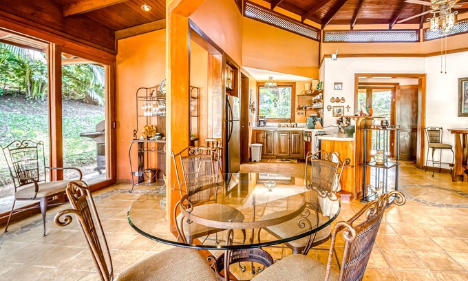 El Indio House | Stunning home in the jungle with hot tub, balcony, grill, & W/D - snowbirds OK