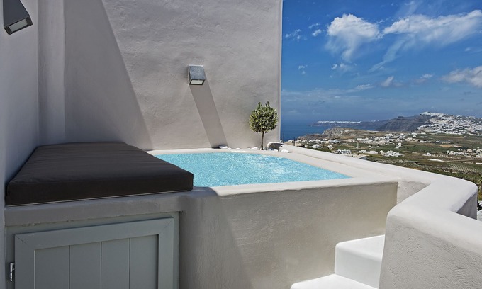 Pyrgos Villa | Stunning Newbuilt Villa With Incredible View Of The Whole Island With Jacuzzi!