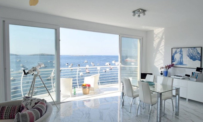 St. Paul's Bay Apartment | Stunning Penthouse situated directly over the sea, unique
