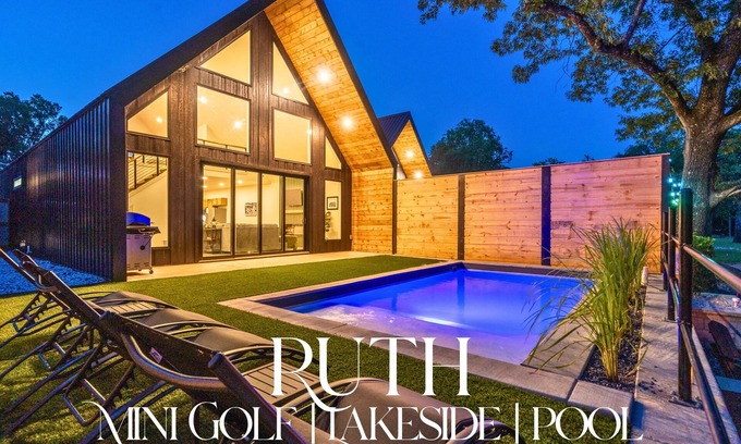 Mid America House | Stylish A-Frame Getaway with Pool and Lake Access