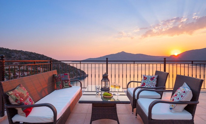 Kalkan Villa | Stylish and Spacious Sea Front Villa, Fantastic Sea Views and Private Pool
