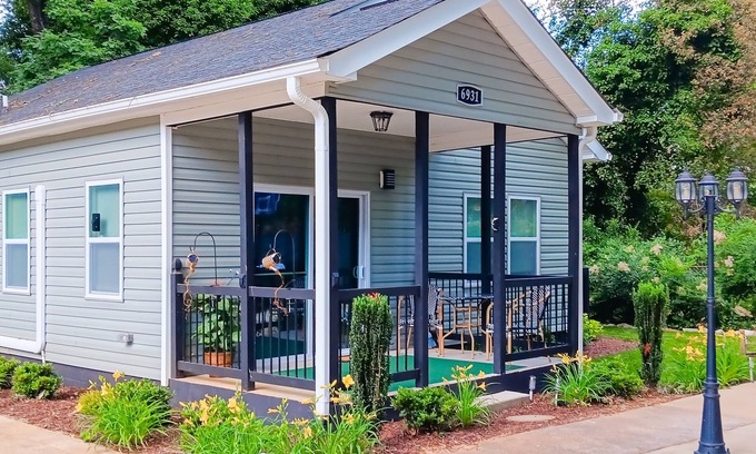 Charlotte House | Stylish & private guesthouse with sunny patio, central AC, & W/D - with pool