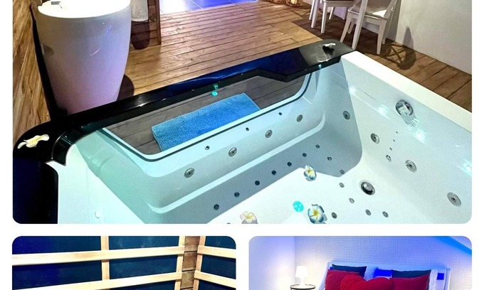 Neuf-Mesnil House | Suite Passion-Duplex-Suite-Whirlpool bath-No view