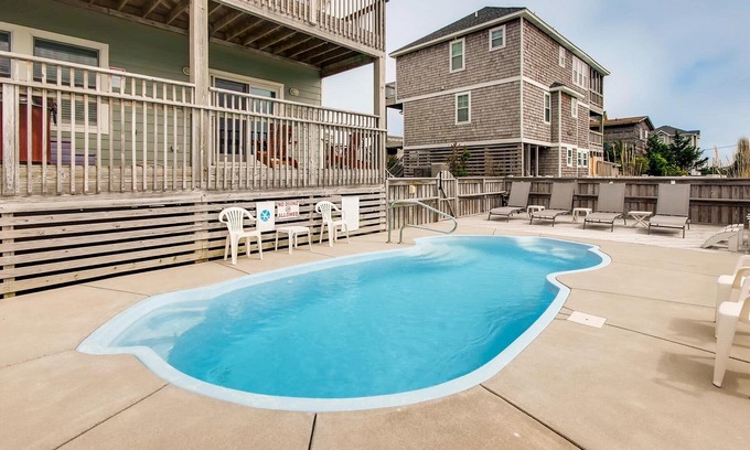 Waves House | SUMMER SAVINGS - Semi-Oceanfront Home w/Pool, Hot Tub, Game Room, Luggage Lift