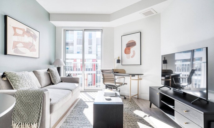 Centennial Apartment | Sunlit Redwood City 1BR w/W/D, Lounge & Gym, nr Caltrain, by Blueground