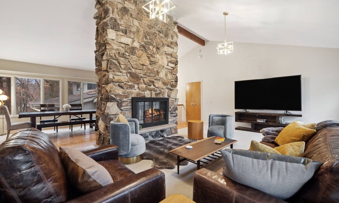 North Oaks Cabin | Sunny Cabin with Indoor Pool, Hot tub, Sauna!