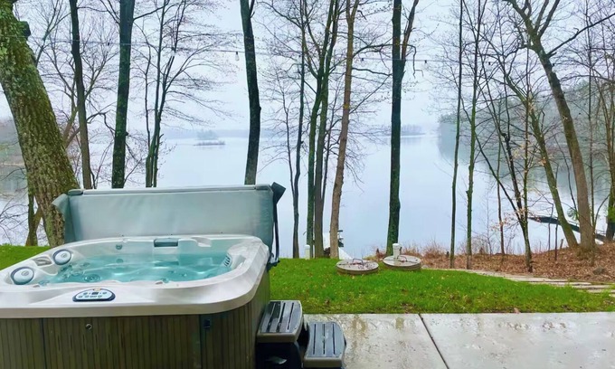 Chetek Cabin | Sunrise Chalet on Potato Lake - Water Front - Dock - Game Room - Hot Tub