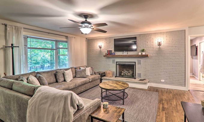 Locust Lake Village Cabin | Sunroom, Fire Pit + Sauna: Lake Locust Village Gem