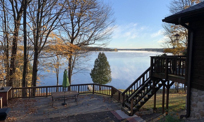 Iron River Cottage | Sunset Lake - Fireplace,Dock,Sauna,4 Bath,Ski,UTV
