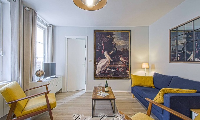 Enclos Apartment | Super calm cosy & cute 2 bdr at the heart of Old Honfleur- Duplex Le Pélican ★