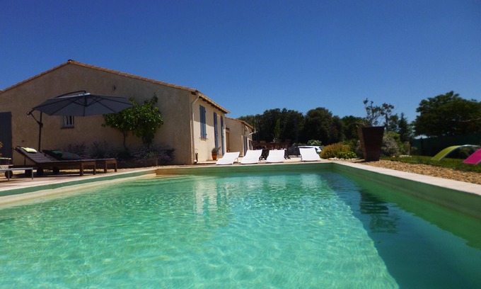Castillon-du-Gard House | Superb modern villa, 5 bedrooms, large swimming pool, garden, 3 terraces