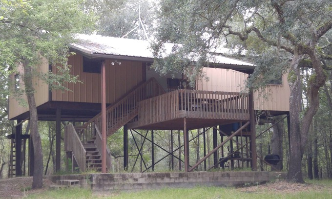 Branford Cabin | Suwannee River Cabin - 24 Private Wooded Acres- 500' Waterfront-Dock-Dogs ATV OK