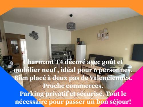 Anzin Apartment | T4 rénové 95 m2 cosy confort !