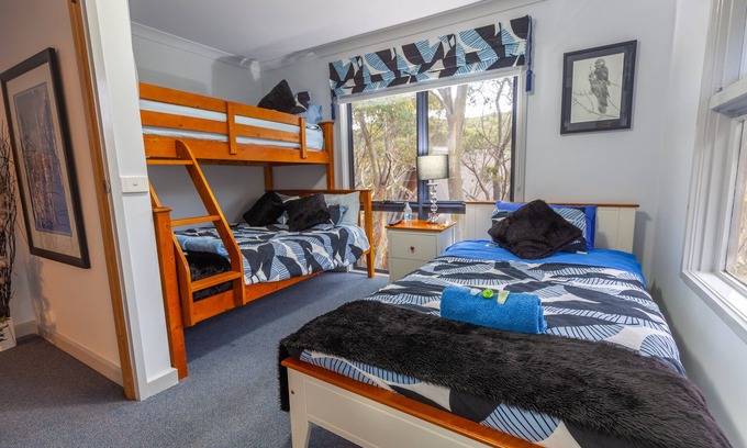 Baw Baw Village Cabin | Tanjil Creek Lodge - Bedroom 3 (Views over the Toboggan Park)