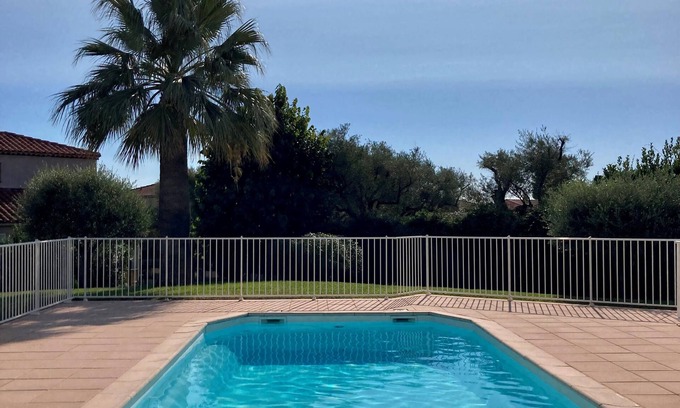 Plaine de la Brague Apartment | Terrace, pool, air conditioning, sea view, near beach, sleeps 4, Antibes