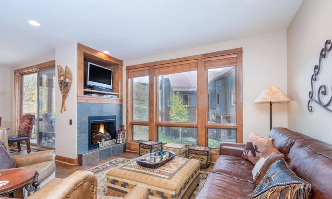 Mountain Village Condo | Terraces corner unit-2BR/2Bth; Mountain Views, garage, fireplace, deck and more!