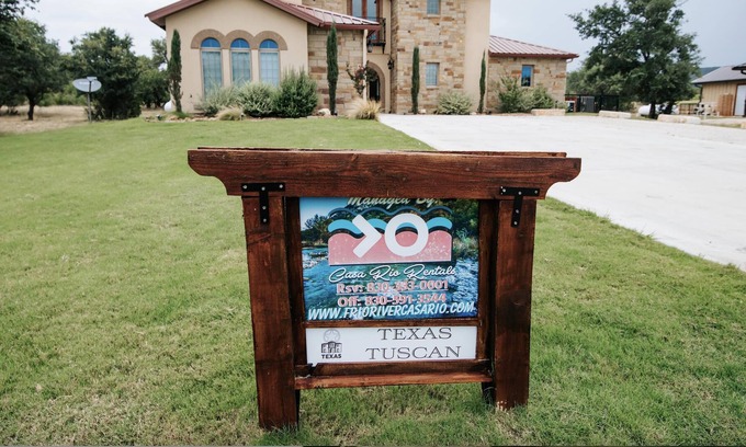 Sabinal House | Texas Tuscan @ Casa Rio Rentals- Luxury Golf Course Home in Concan