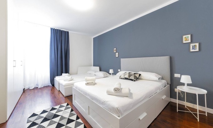 Chinatown Apartment | The apartment is located on the third floor of a building without a lift.It comfortably accommodates 4 people in 60 mqs, with a double bed, two single beds and a sofa bed in the living room.The accommodation is strategically located, a 5-minute walk fro