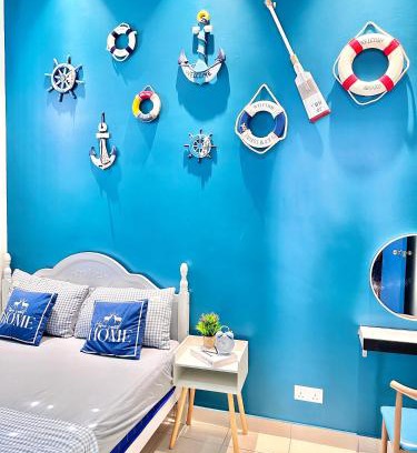 Sungai Pelek House | The Blue Memories Homestay with Mediterranean Style