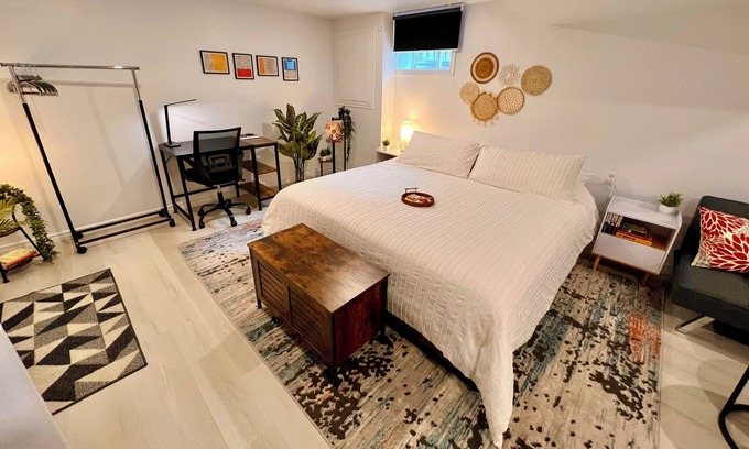 East Windsor Apartment | The Boho Oasis: Luxurious Studio Apartment, Quiet Court, Close to All Amenities!