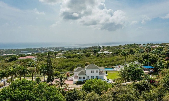 Charlestown Villa | The Captain's House 3 Bed Villa with pool, gardens, peak & ocean views