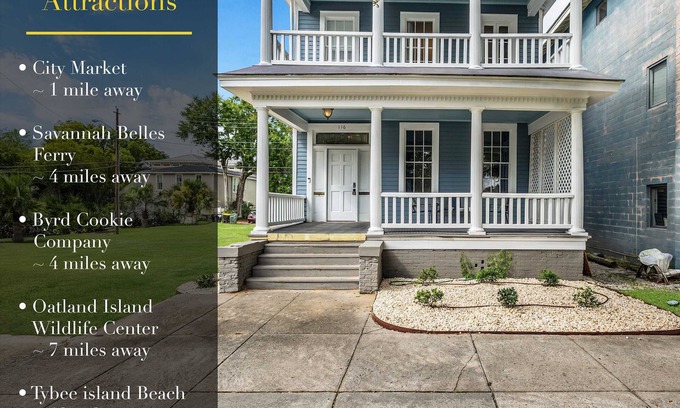 Historic Downtown Savannah House | The Kenneth Manor: Lux & History