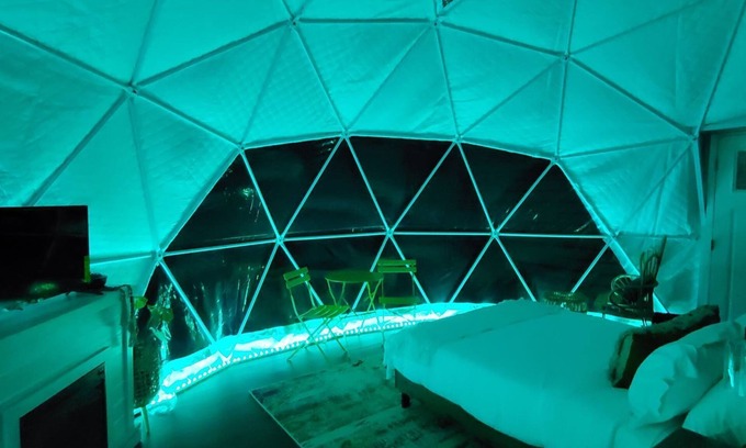 Rockbridge Cabin | The Penguin Geodesic dome " Igloo Vibes"