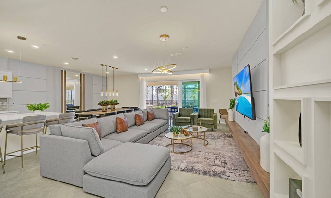 Four Corners House | Themed 10 Bed Family Pool Home Game Room-16271SKC