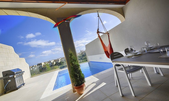 Xaghra Apartment | Three bedroom, luxury apartment with private pool