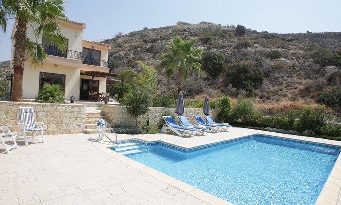 Pissouri Villa | Three bedroom villa, private big pool, garden . Just 200 metres from the beach