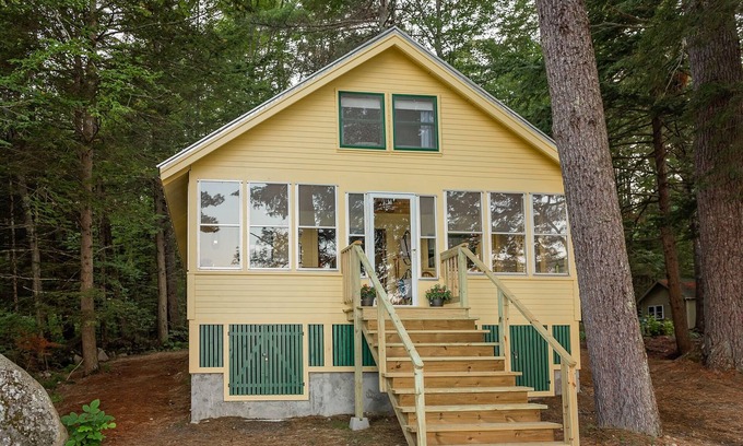 Smithfield Cottage | Timeless Lakefront Cottage with private dock- East Pond Belgrade Lakes Region