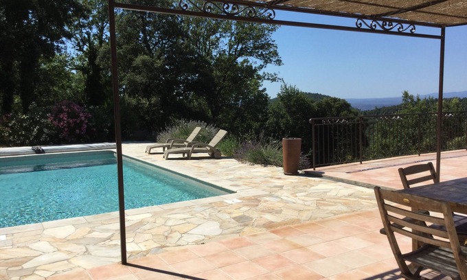 La Garde-Freinet Villa | Top of villa air-conditioned private pool panoramic view