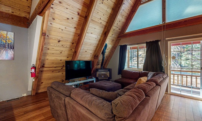Tahoe Paradise Cabin | Tranquil Family-Friendly A-Frame Cabin with Big Backyard, Deck, & Gas Grill