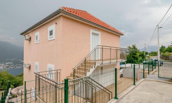 Klinci Apartment | Tranquil Retreat with Private Pool in Lustica Bay - One Bedroom Apartment with Balcony and Sea View