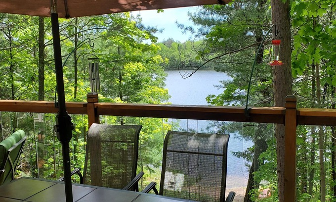 Markville Cabin | Tranquil year round retreat on small quiet lake that has WiFi, a HotTub & Sauna