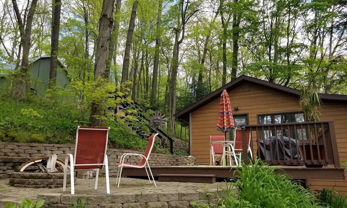 Gobles Cottage | Treetop Cottage-Private Mill Lake-HotTub-Kayaks-Firepit-Boats -DOGS ok! No Fees!