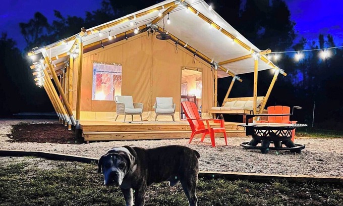 Riverview Estates Cabin | Tropical Glamping with Hot Tub