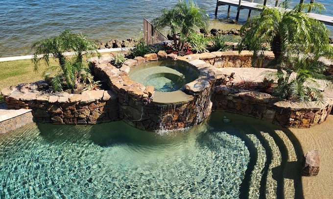 Fort Myers Beach House | █ Tropical Island Hacienda █ Bayfront Luxury Estate with Exotic Pool & Hot Tub