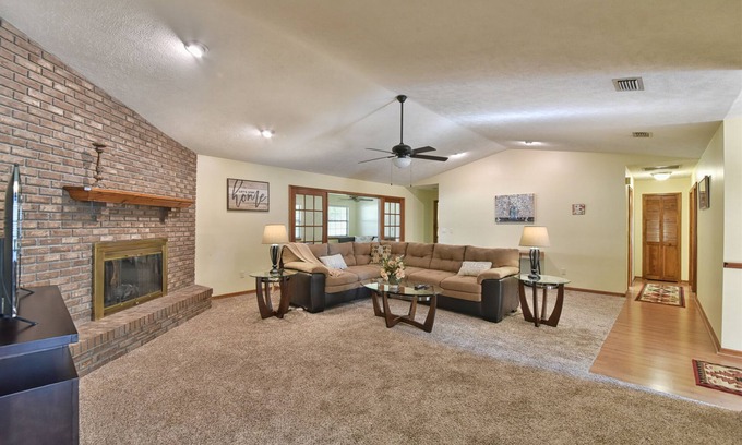 Fort King District House | Tropical Pool Home in SE Ocala! Air Hockey, Foosball, Brand New Kitchen & Floors