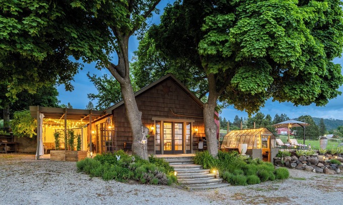 Spokane Villa | Tuscany Styled Open Beamed Retreat on South Hill with Gorgeous Mountain Views