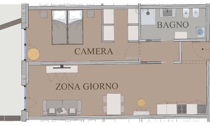 Almenno San Salvatore Apartment | Two bedroom apartment with garden view