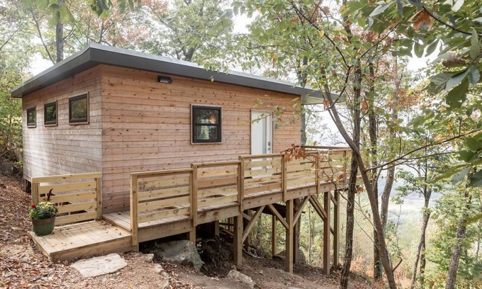 Lookout Mountain House | Two bedroom modern tiny house with bluff views, huge windows!