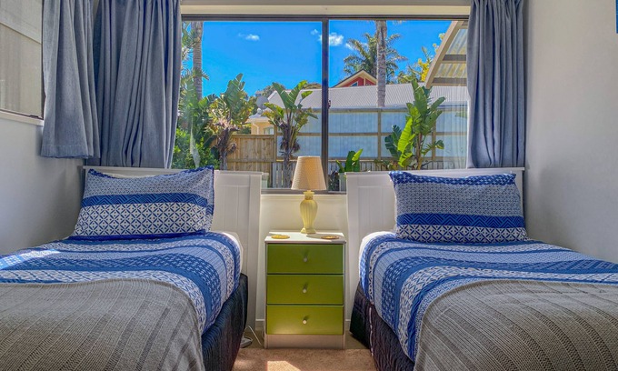 Whitianga Apartment | Two-Bedroom Villa with Pool and Spa Access