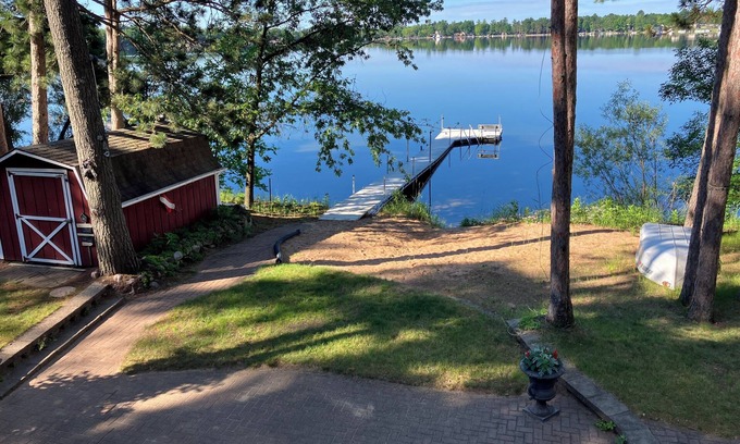 Shawano House | Two family, cozy, lake house retreat on Pine Lake.