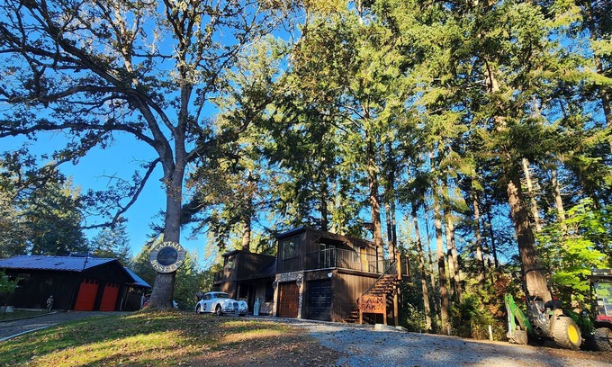 North Cowichan Bed & Breakfast | Unique experience, forest house, wild life viewing, Hot Tub/fire pit, pool tbl.