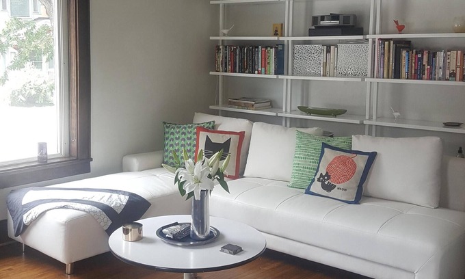 Uptown Condo | Uptown Brownstone With Private Laundry and Parking